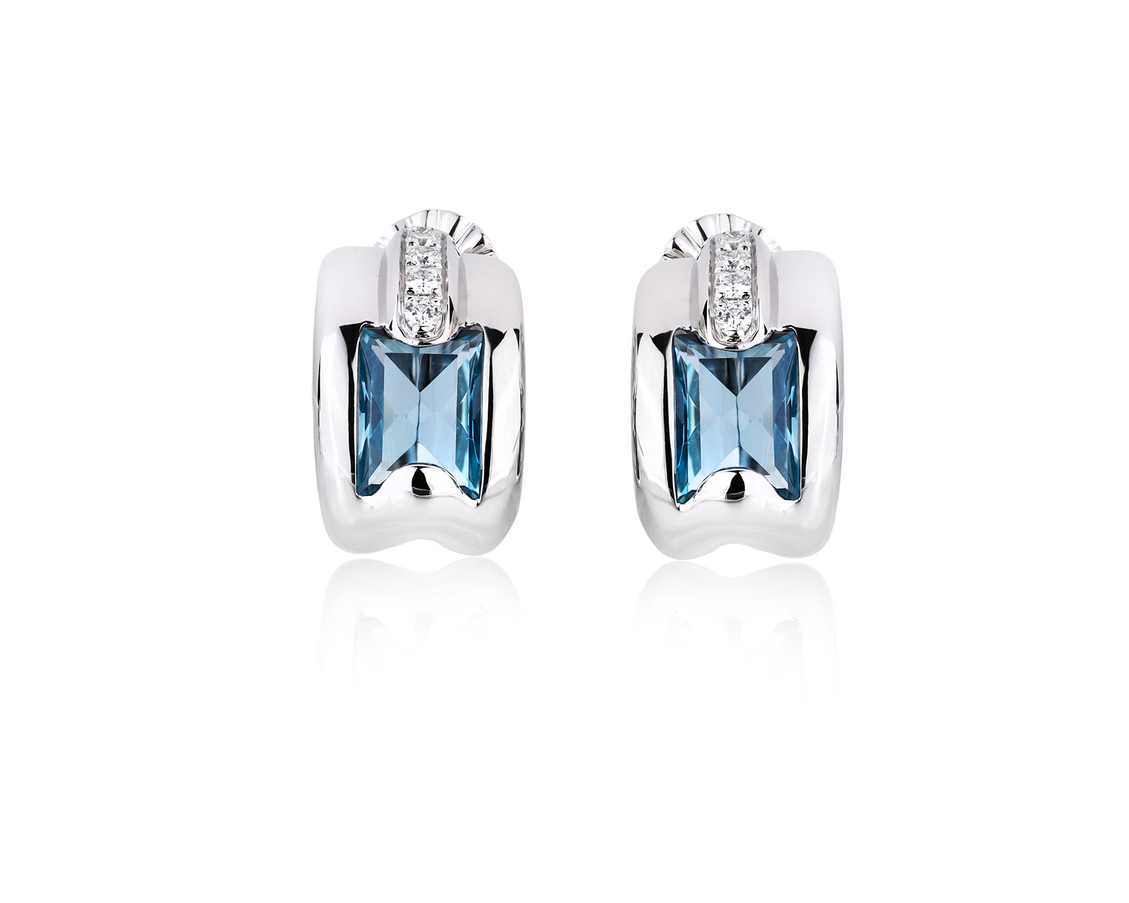 Оригинальные золотые серьги с топазами 4.44ct Audemars Piguet Promesse 130726/3