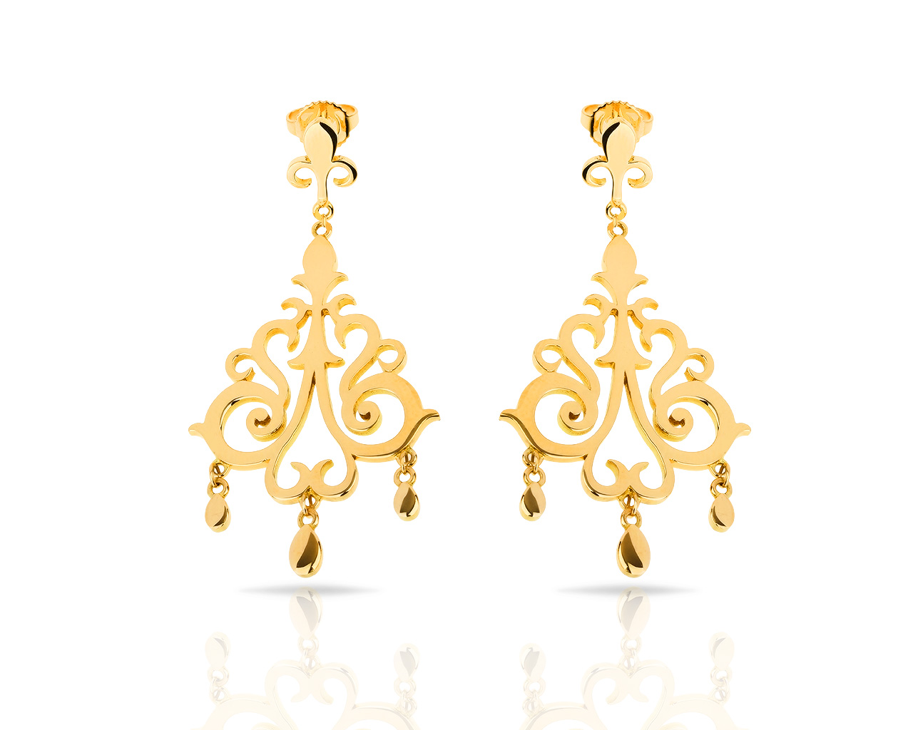 Оригинальные золотые серьги Tiffany&Co Enchant