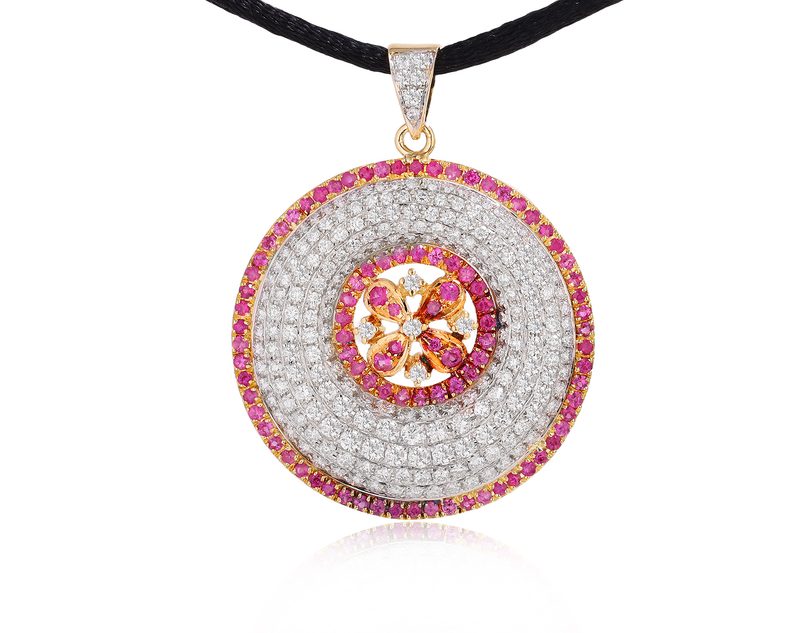 Золотой кулон с сапфирами 1.80ct и бриллиантами 2.25ct 040725/1