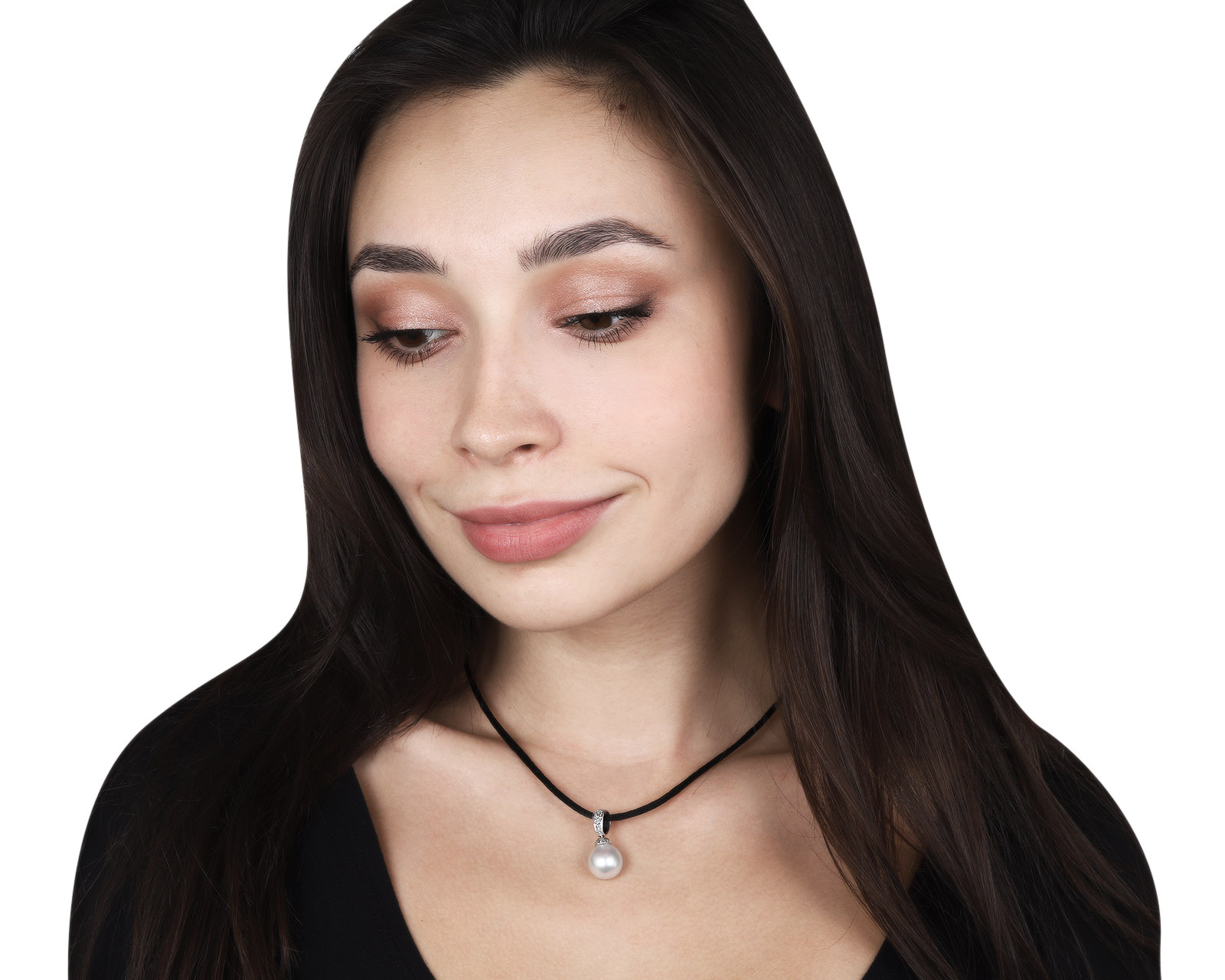 Модный золотой кулон с жемчугом 12 мм