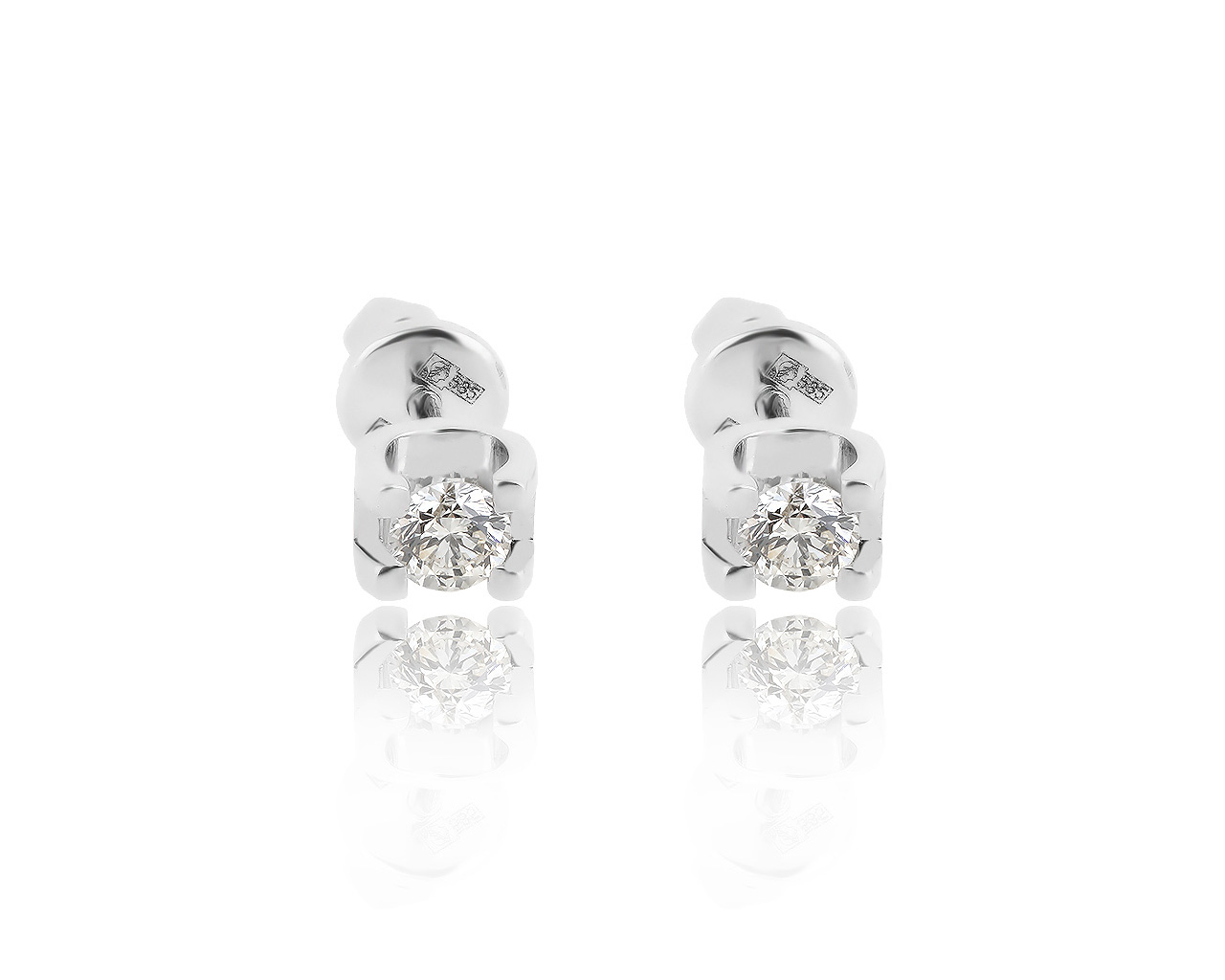 Престижные золотые серьги с бриллиантами 0.60ct 160819/6