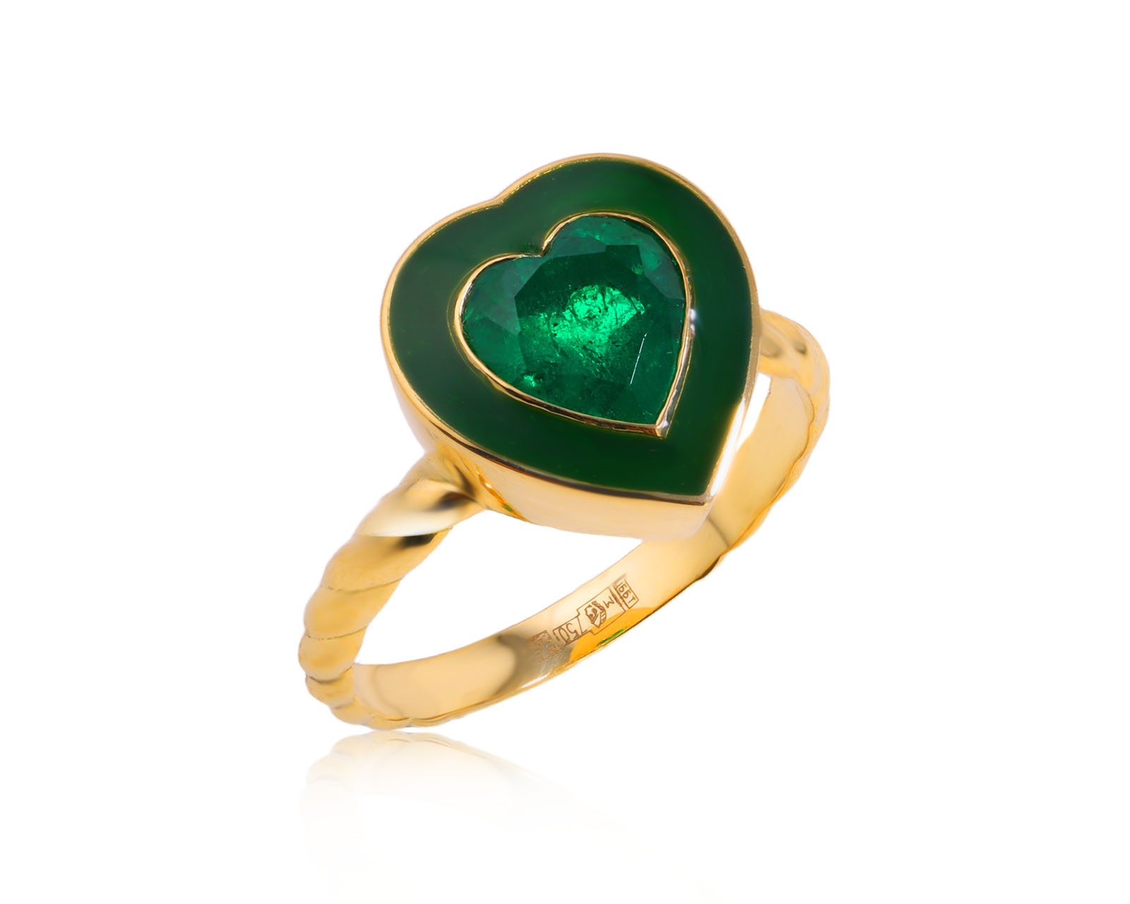 Золотое кольцо с изумрудом Замбия 1.17ct Evgeny Matveev 130326/Б277