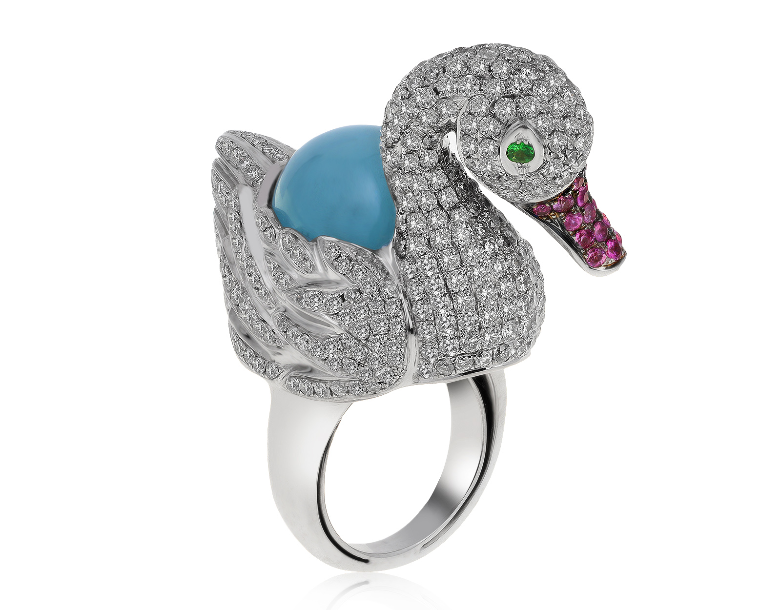 Шикарное золотое кольцо с голубым халцедоном 15.20ct 230621/5 Шикарное золотое кольцо с голубым халцедоном 15.20ct 230621/5