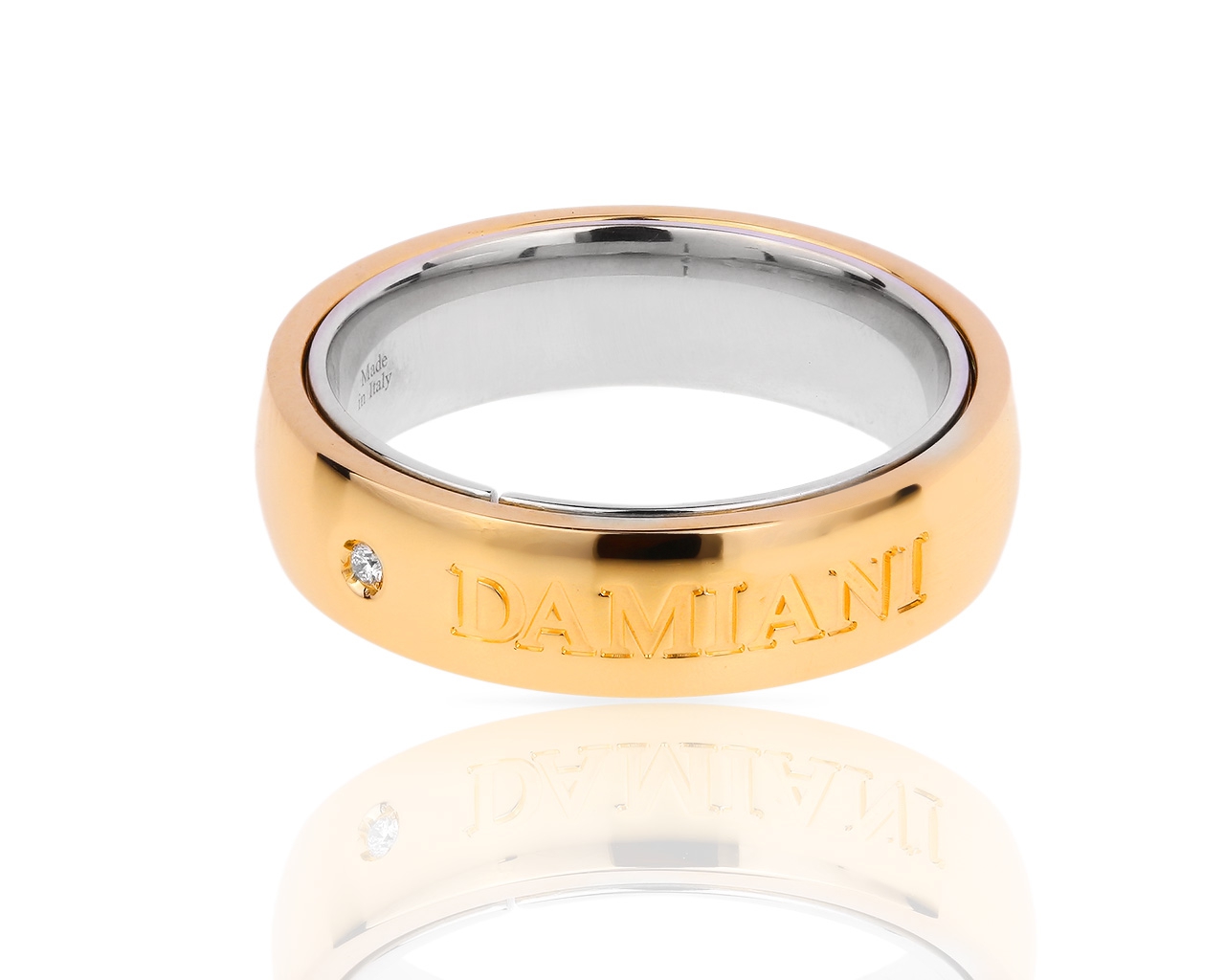 Подвижное золотое кольцо с бриллиантами Damiani Orbital 250418/5