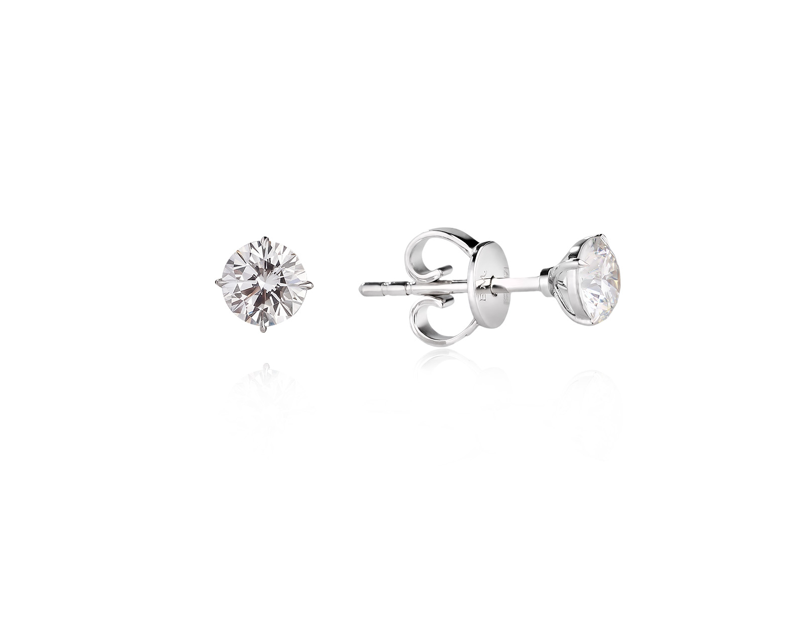Золотые серьги с бриллиантами 1.27ct Evgeny Matveev