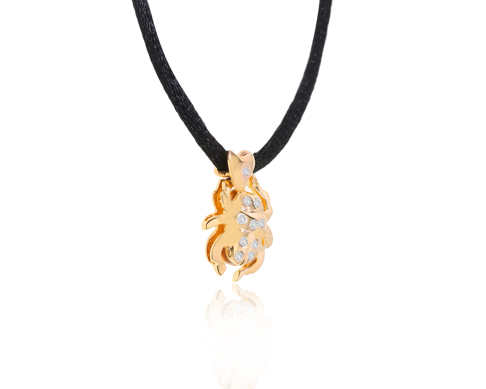 Золотой кулон с бриллиантами 0.10ct