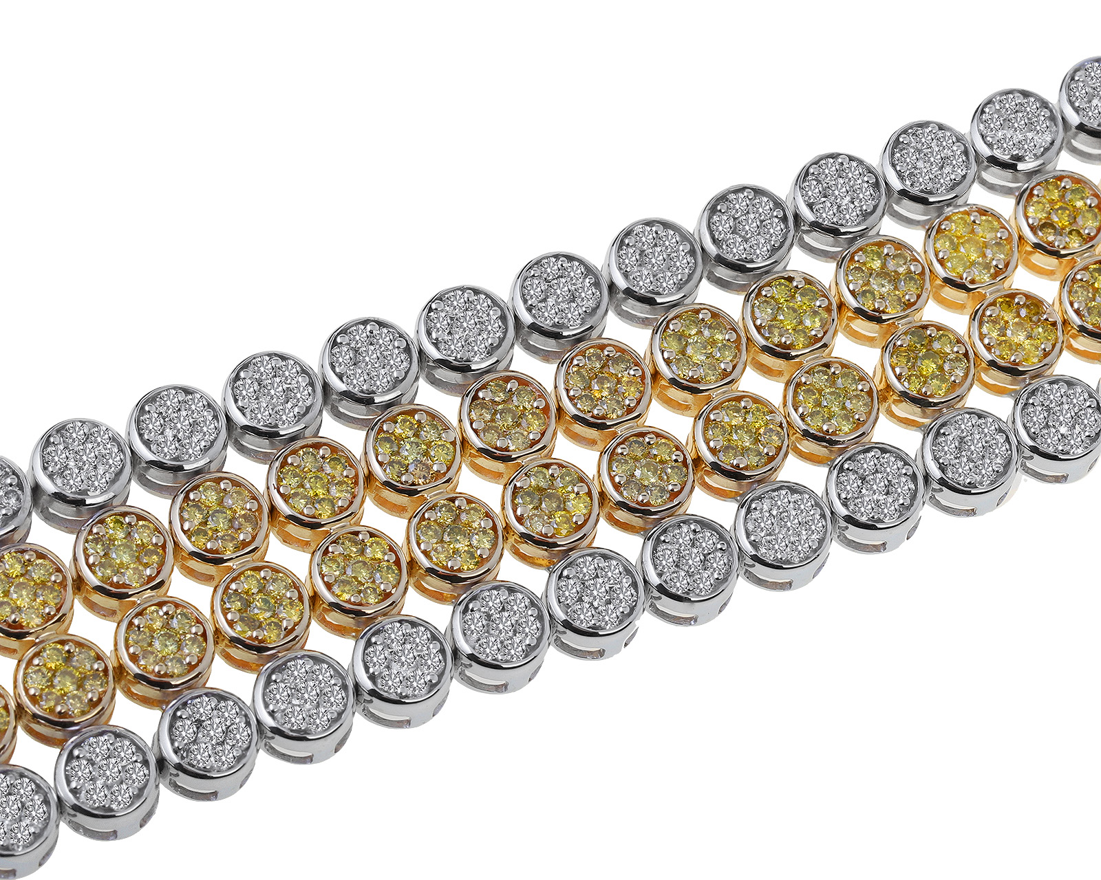 Завораживающий золотой браслет с бриллиантами 17.87ct