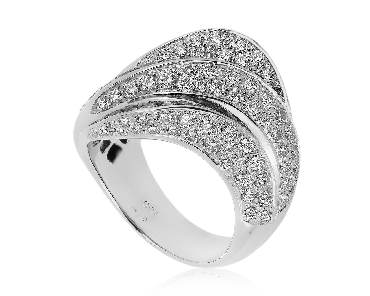 Оригинальное золотое кольцо с бриллиантами 2.11ct Adler