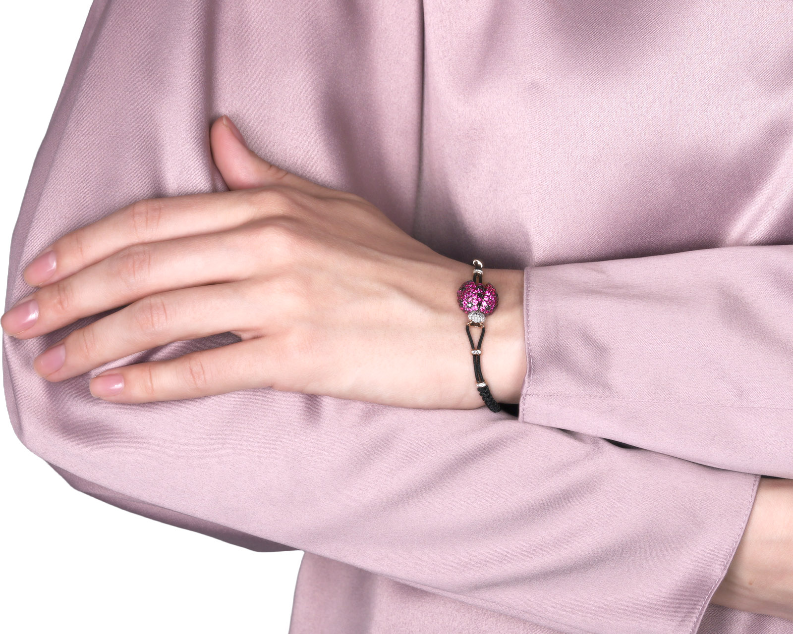 Оригинальный золотой браслет с рубинами 1.65ct Pippo Perez Lady Bag