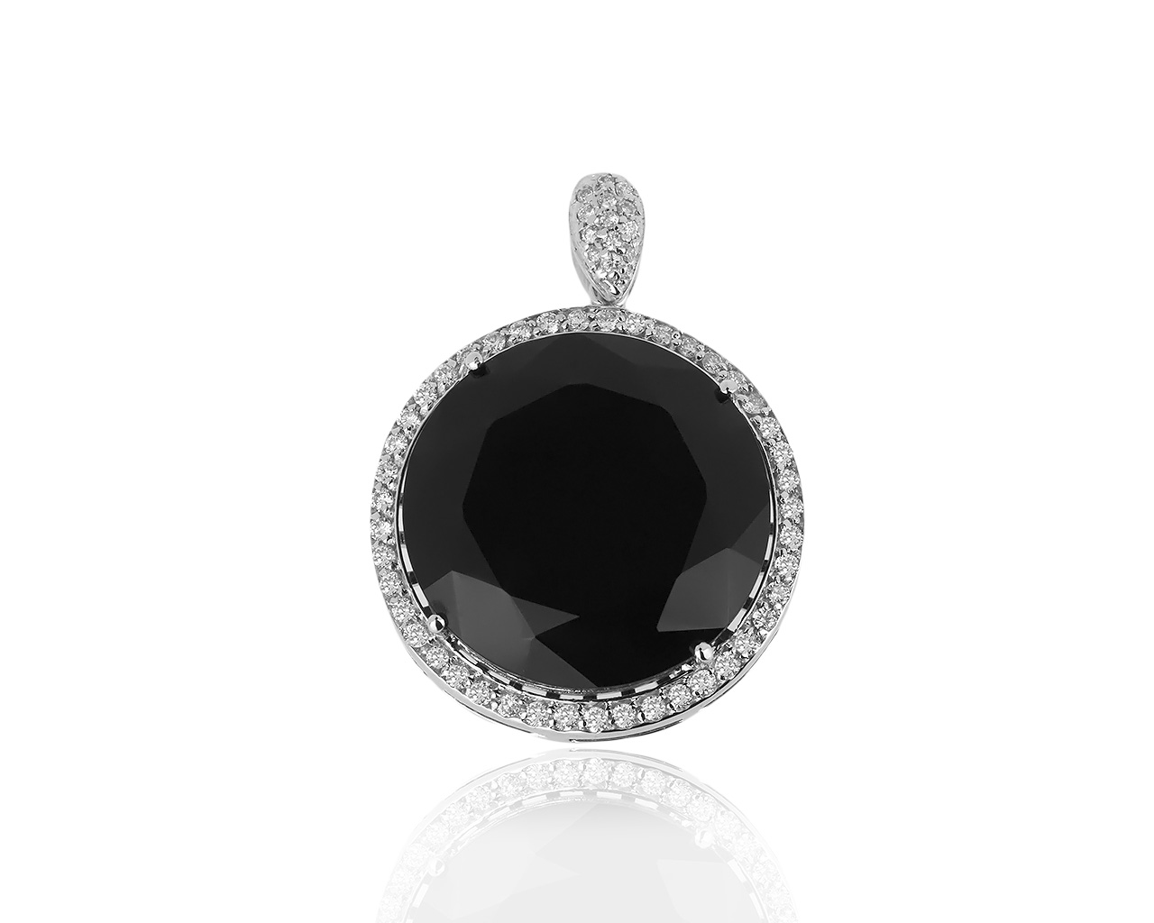 Безупречный золотой кулон с черным ониксом 26.12ct 091219/5 Безупречный золотой кулон с черным ониксом 26.12ct 091219/5