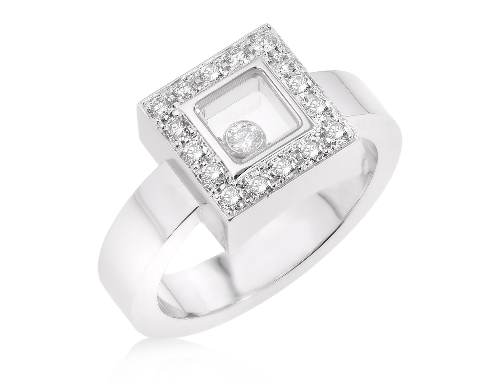 Оригинальное золотое кольцо Chopard Happy Diamonds 050925/1