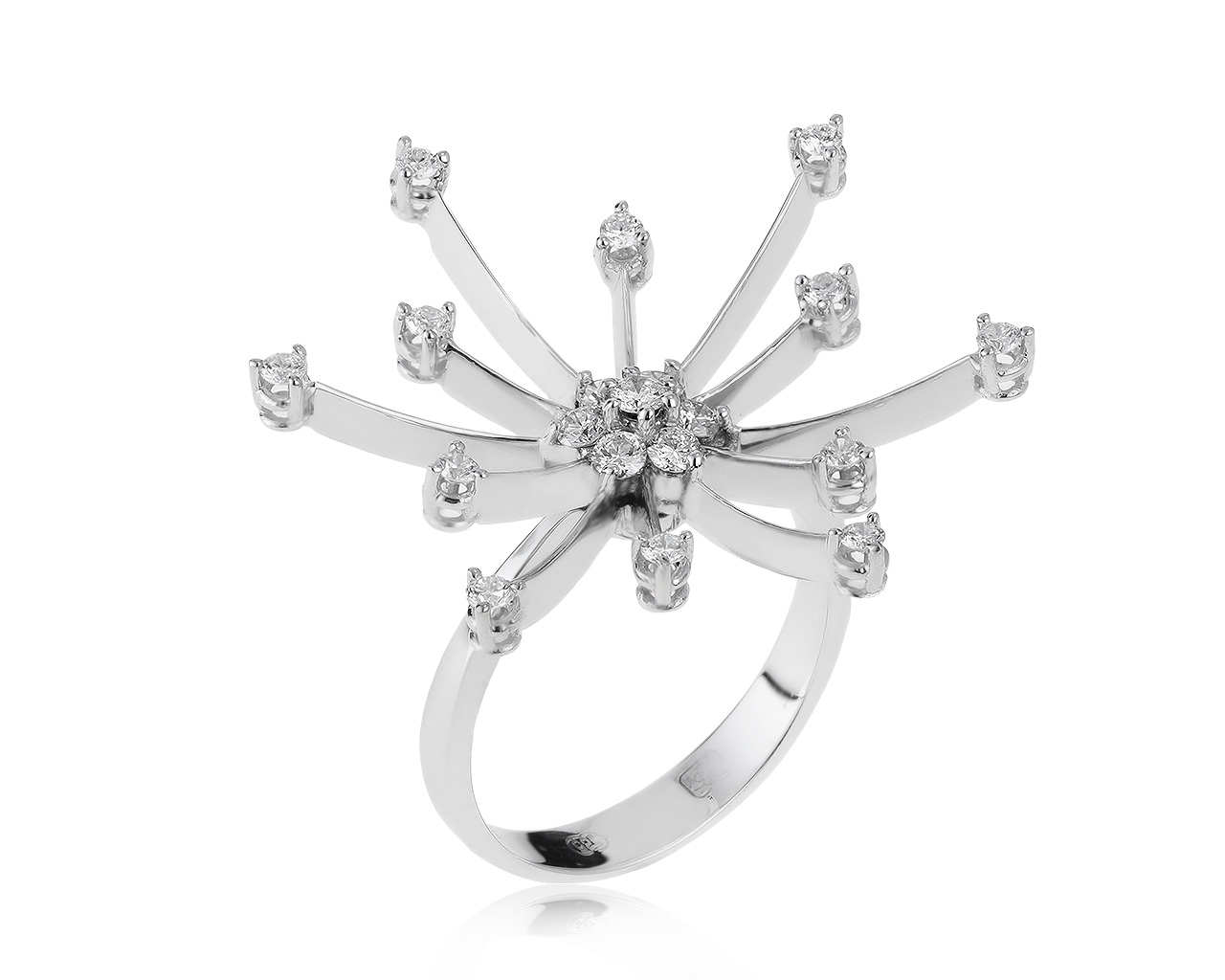 Изумительное золотое кольцо с бриллиантами 0.45ct 020221/1