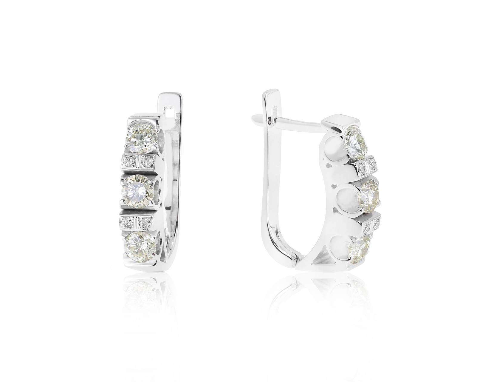 Красивые золотые серьги с бриллиантами 1.10ct 011221/9