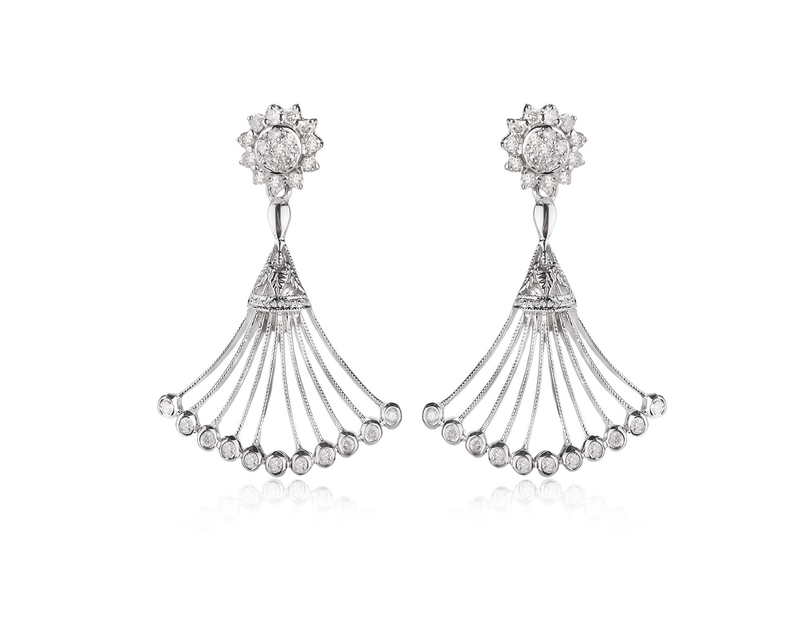 Золотые серьги с бриллиантами 0.62ct 080426/4