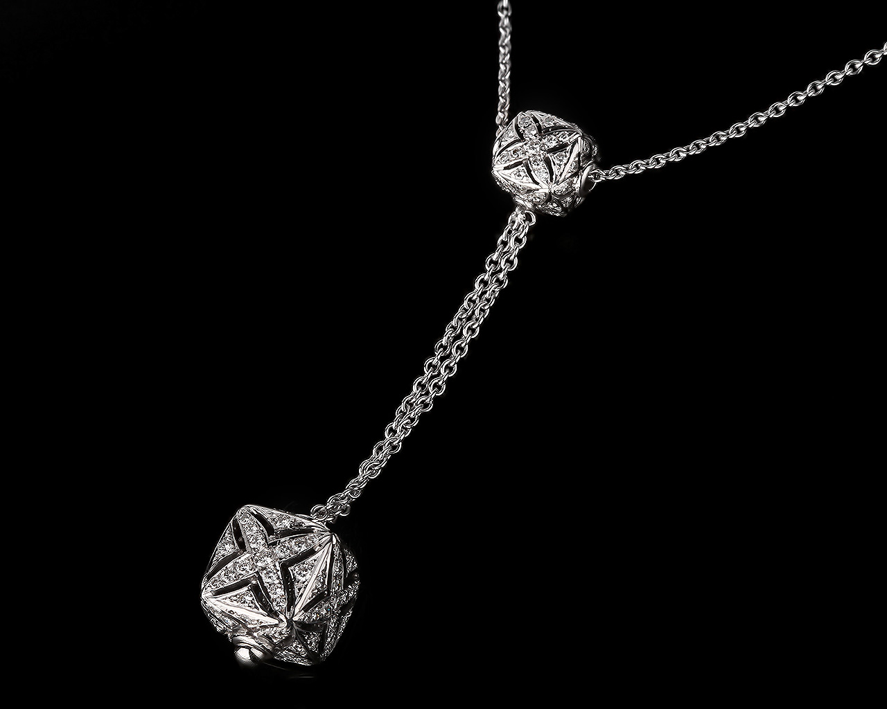 Оригинальное золотое колье с бриллиантами 1.30ct 111116/4