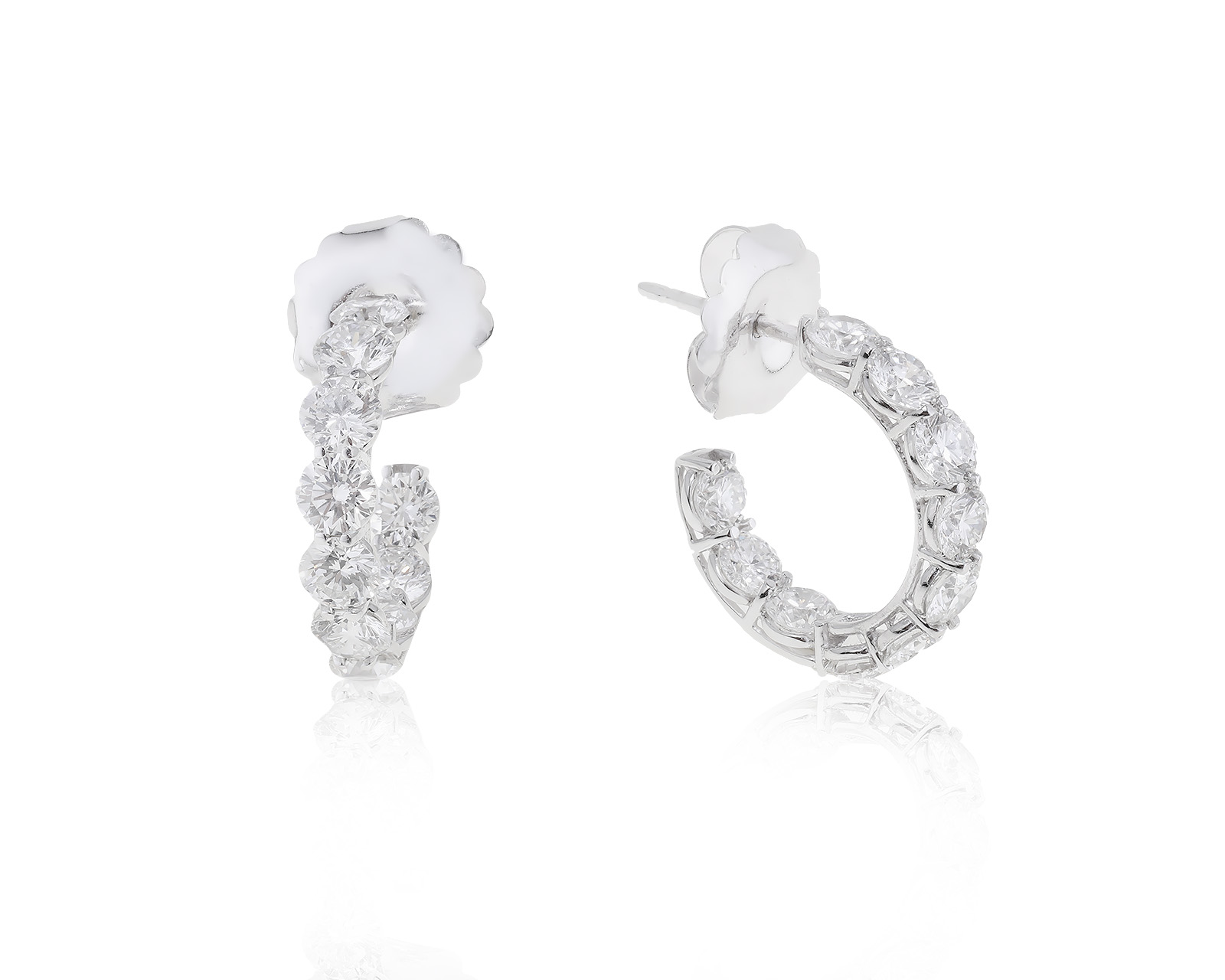 Золотые серьги с бриллиантами 3.68ct 170523/1