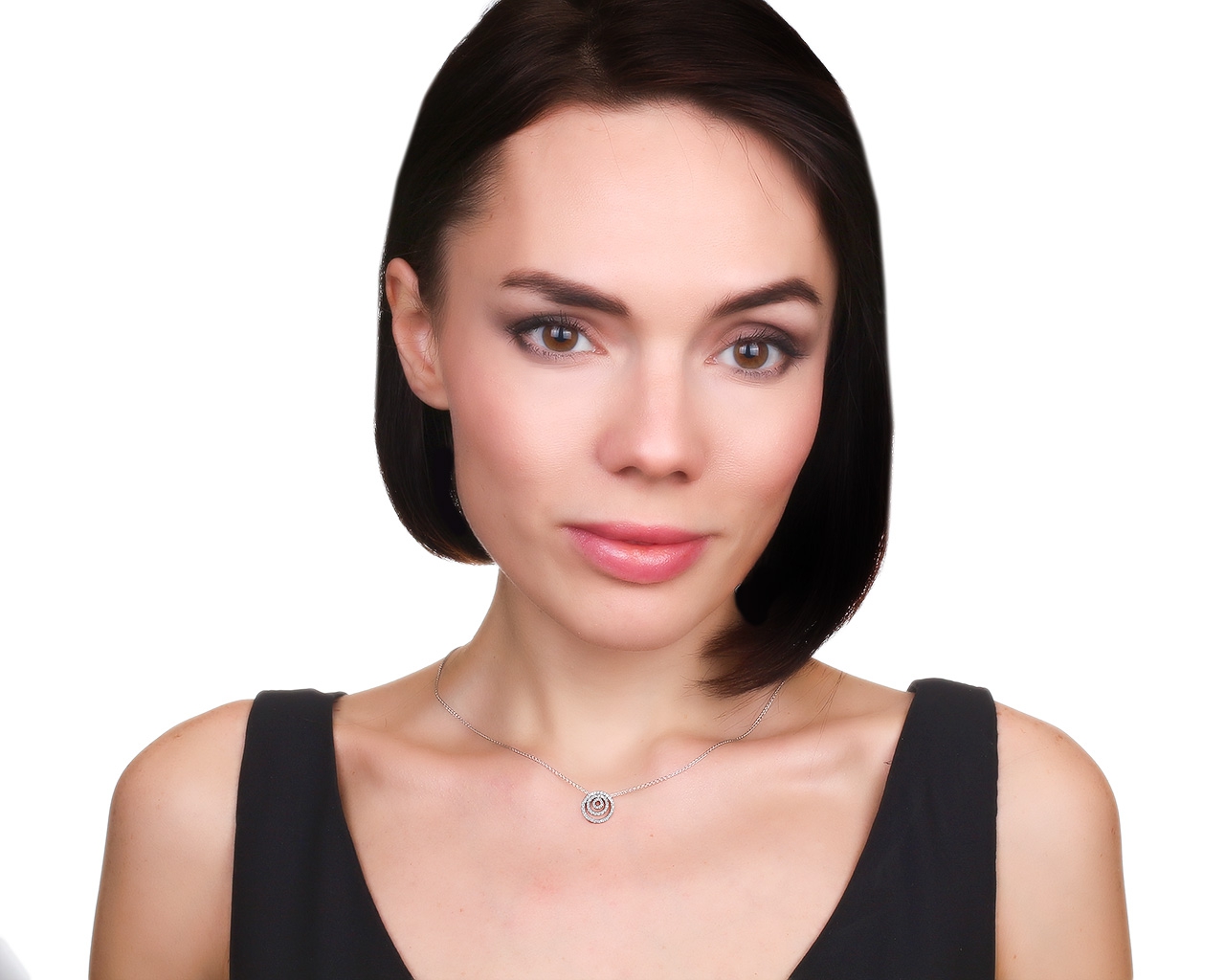 Притягательный золотой кулон с бриллиантами 0.27ct