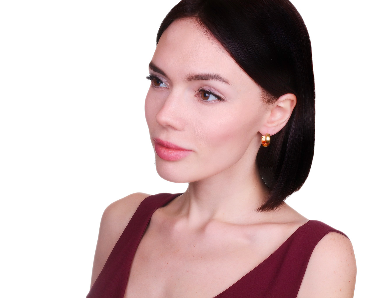 Оригинальные золотые серьги с бриллиантами 0.16ct Damiani