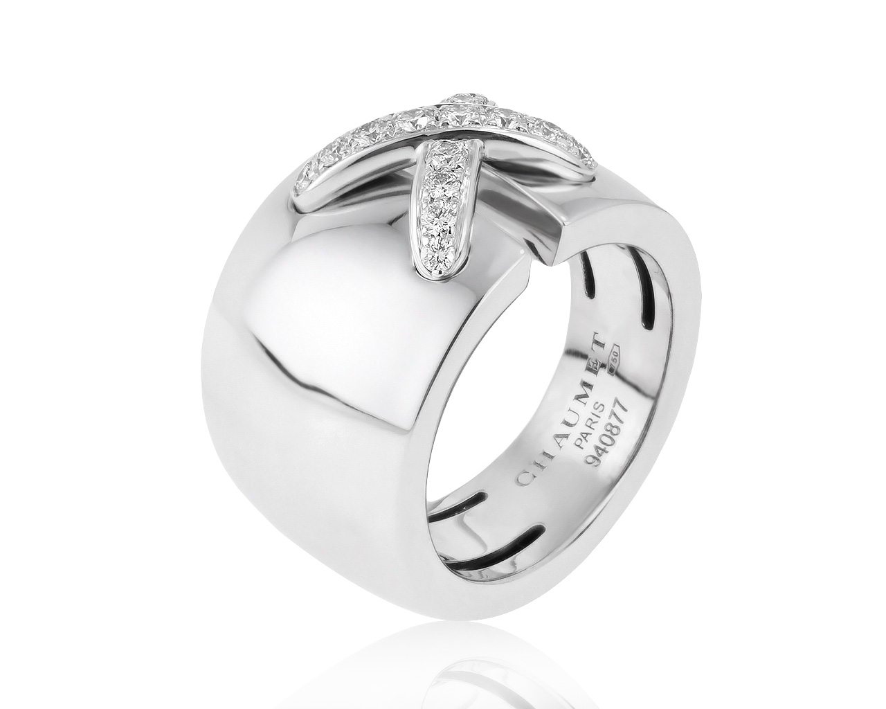 Оригинальное золотое кольцо с бриллиантами 0.41ct Chaumet Liens