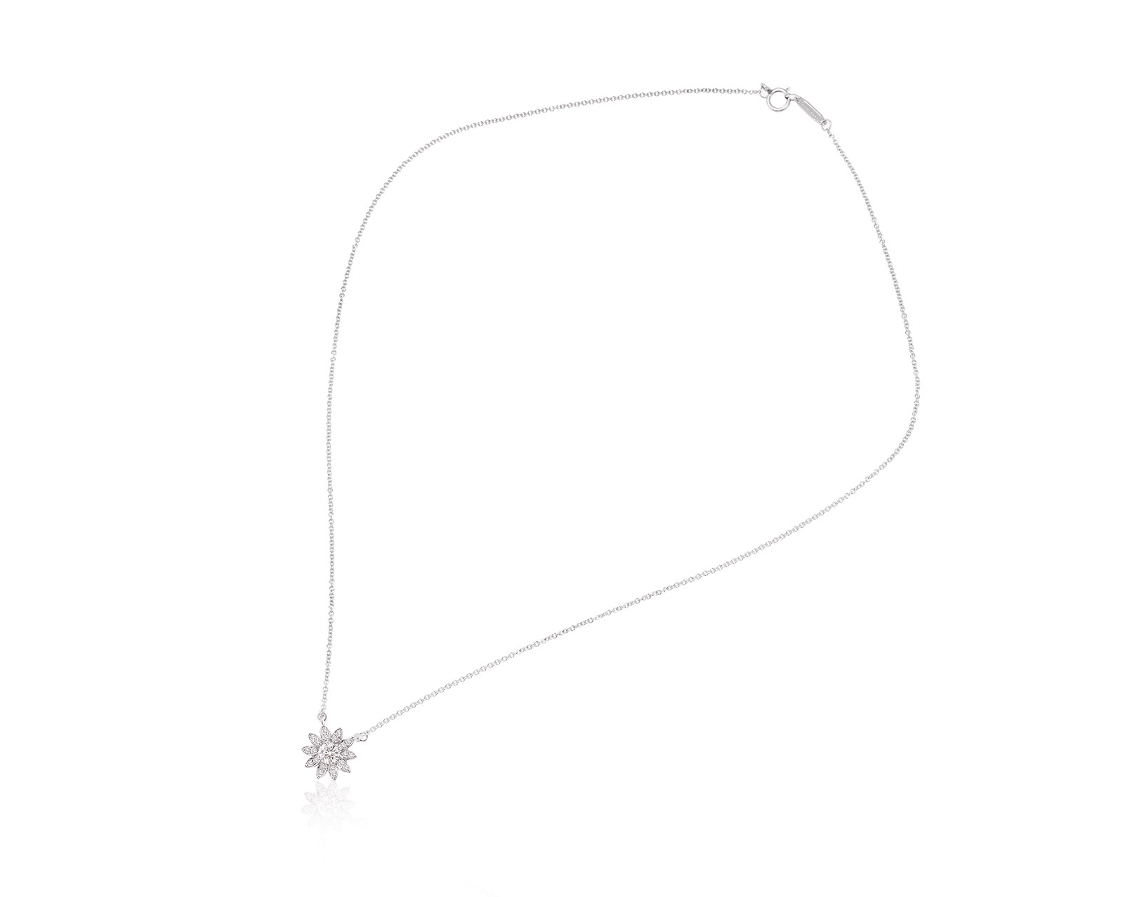 Оригинальное платиновое колье Tiffany&Co Enchant Flower
