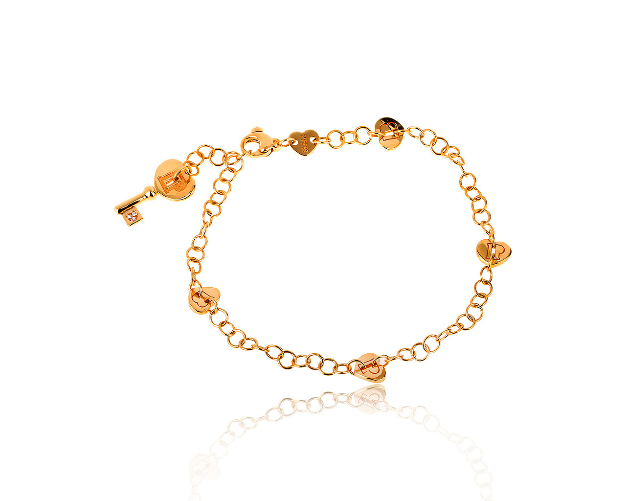 Оригинальный золотой браслет с рубином 0.03ct Pasquale Bruni 151119/4