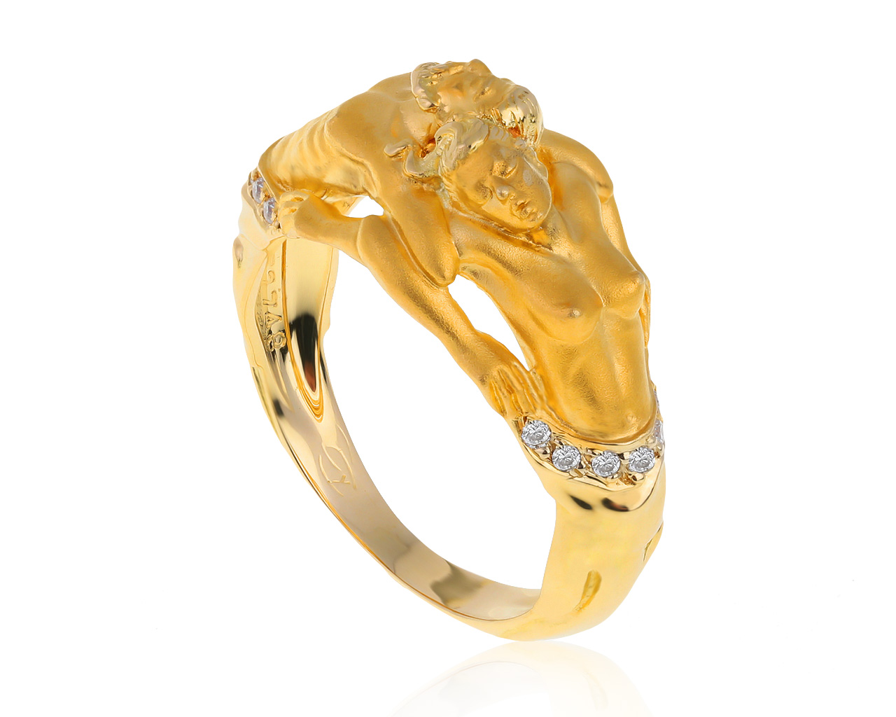 Оригинальное золотое кольцо с бриллиантами 0.08ct Carrera y Carrera Manuel Carrera 280521/9