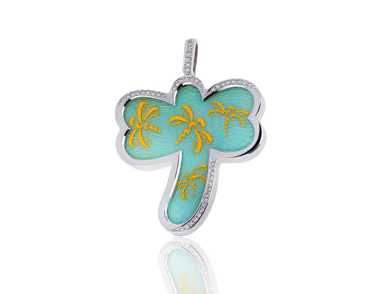 Модный золотой кулон с бриллиантами 0.22ct 040819/12