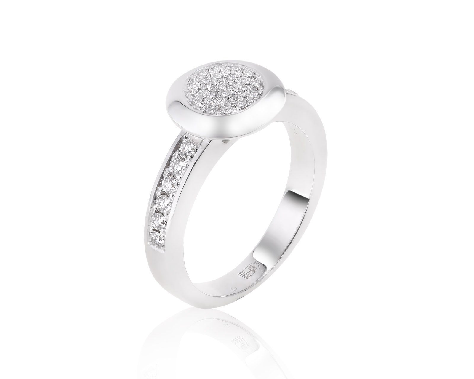 Стильное золотое кольцо с бриллиантами 0.32ct 170123/3