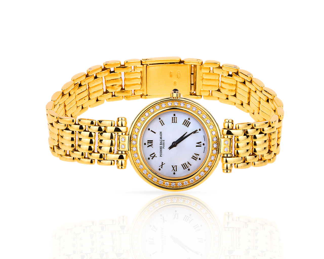 Золотые часы с бриллиантами 0.30ct Pierre Balmain 190218/3