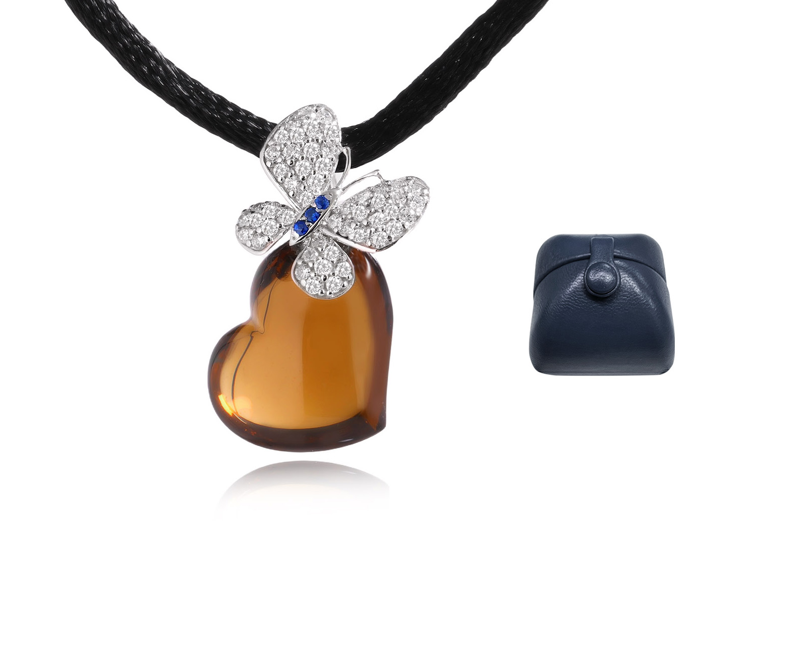 Оригинальный золотой кулон с дымчатым кварцем 8.62ct Lykov`s Jewellery
