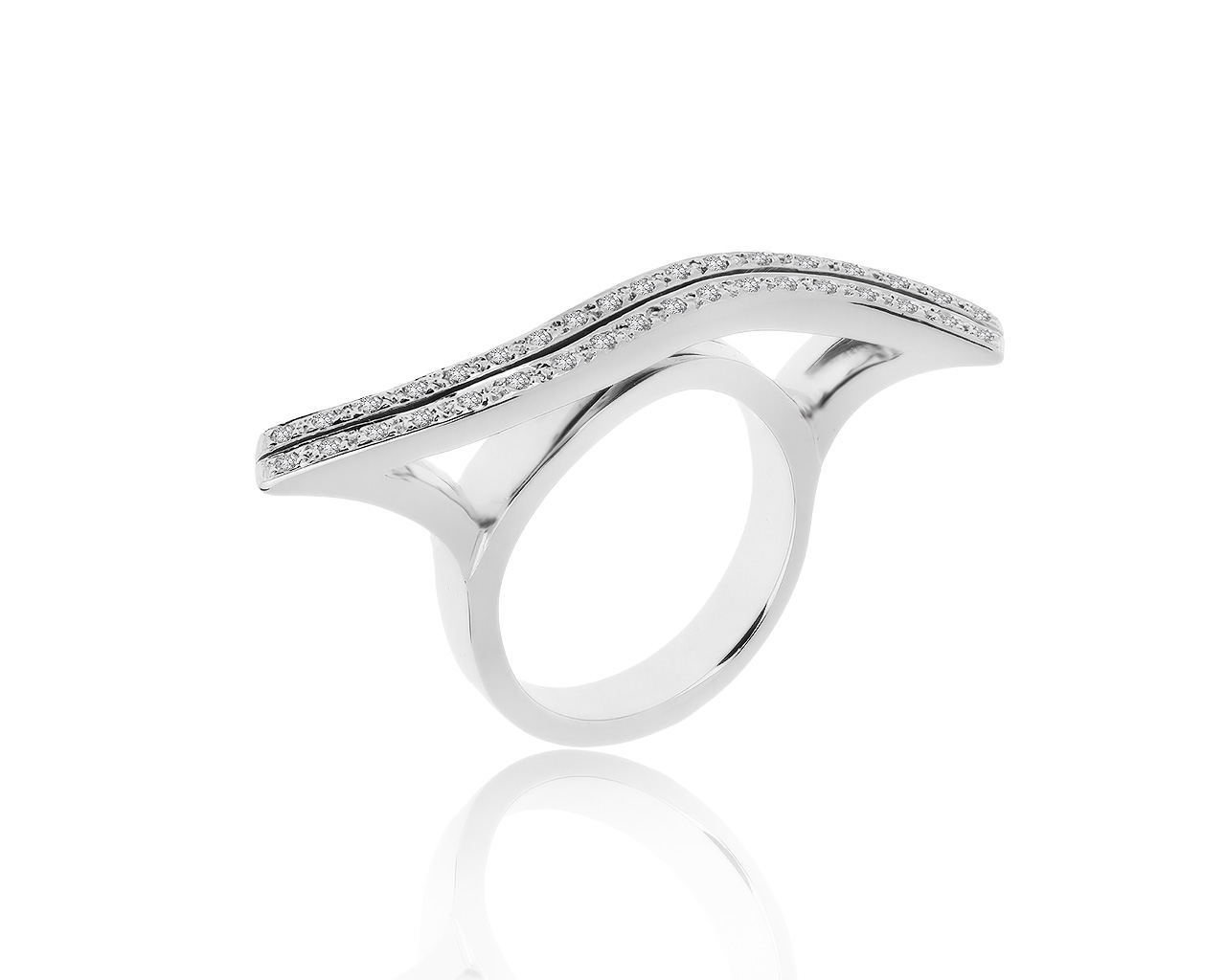 Изящное золотое кольцо с бриллиантами 0.44ct 111219/12