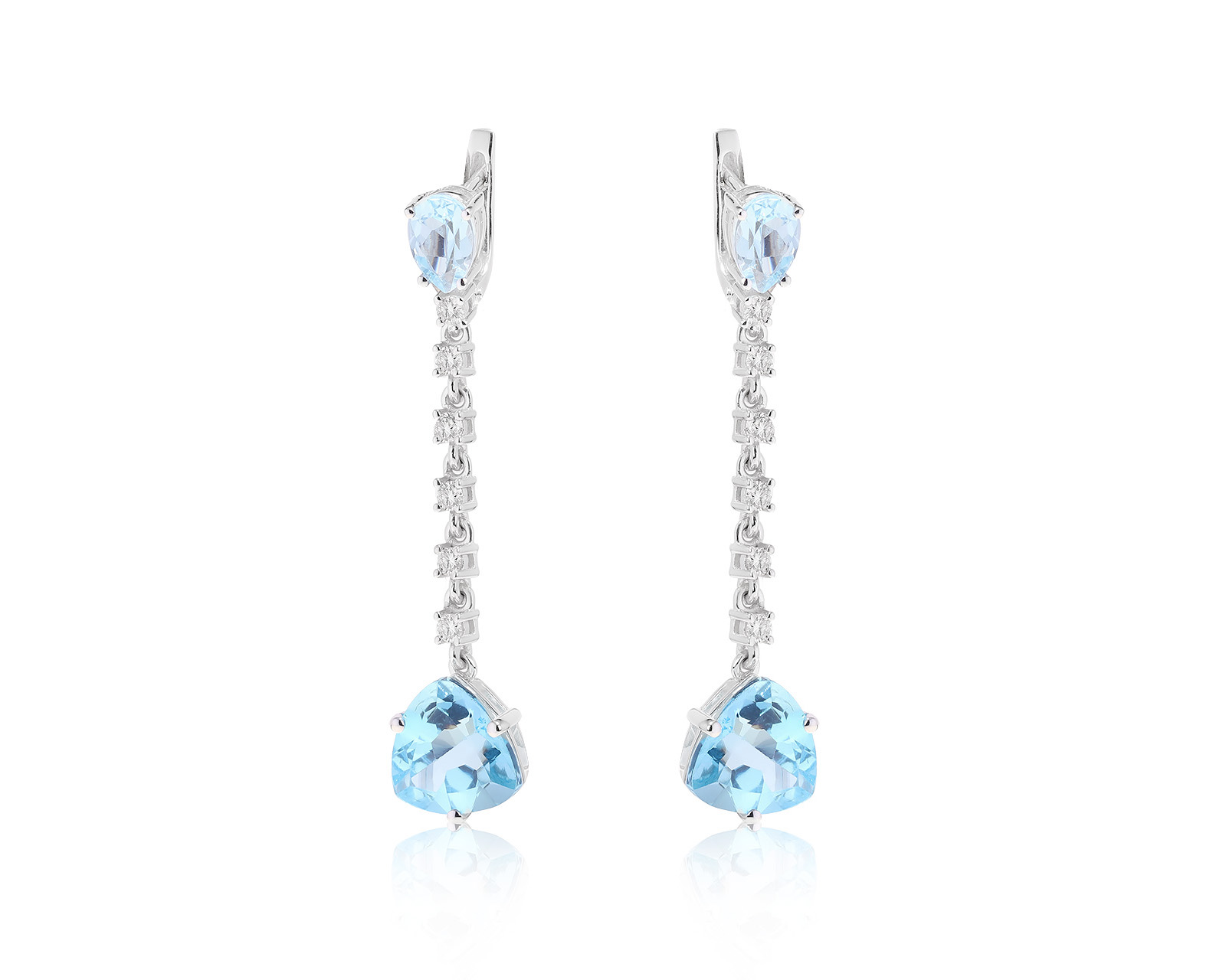 Прекрасные золотые серьги с топазами 17.08ct 230222/2