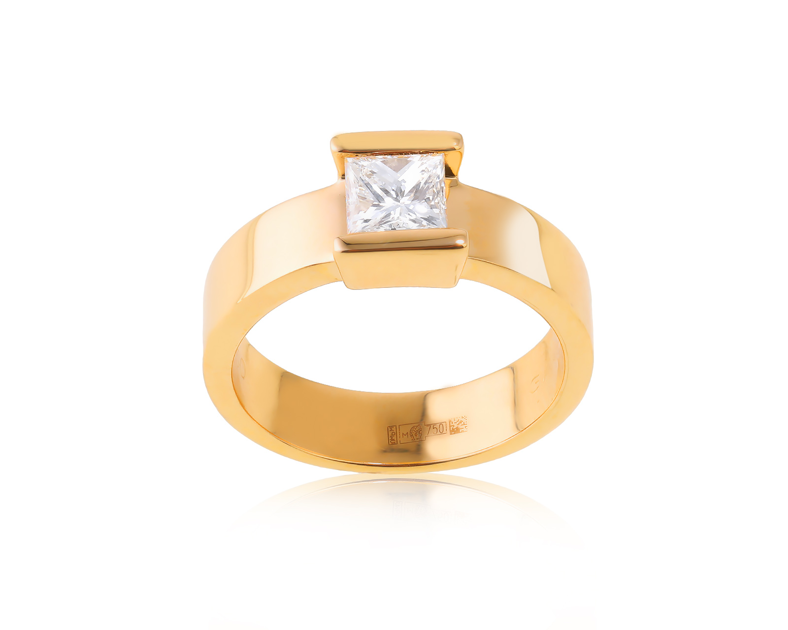 Оригинальное золотое кольцо с бриллиантом 0.73ct Fred 301223/5