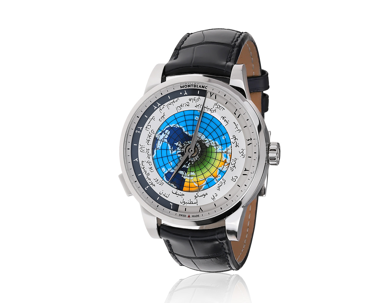 Оригинальные стальные часы Montblanc Orbis Terrarum 000000/22 Оригинальные стальные часы Montblanc Orbis Terrarum 000000/22