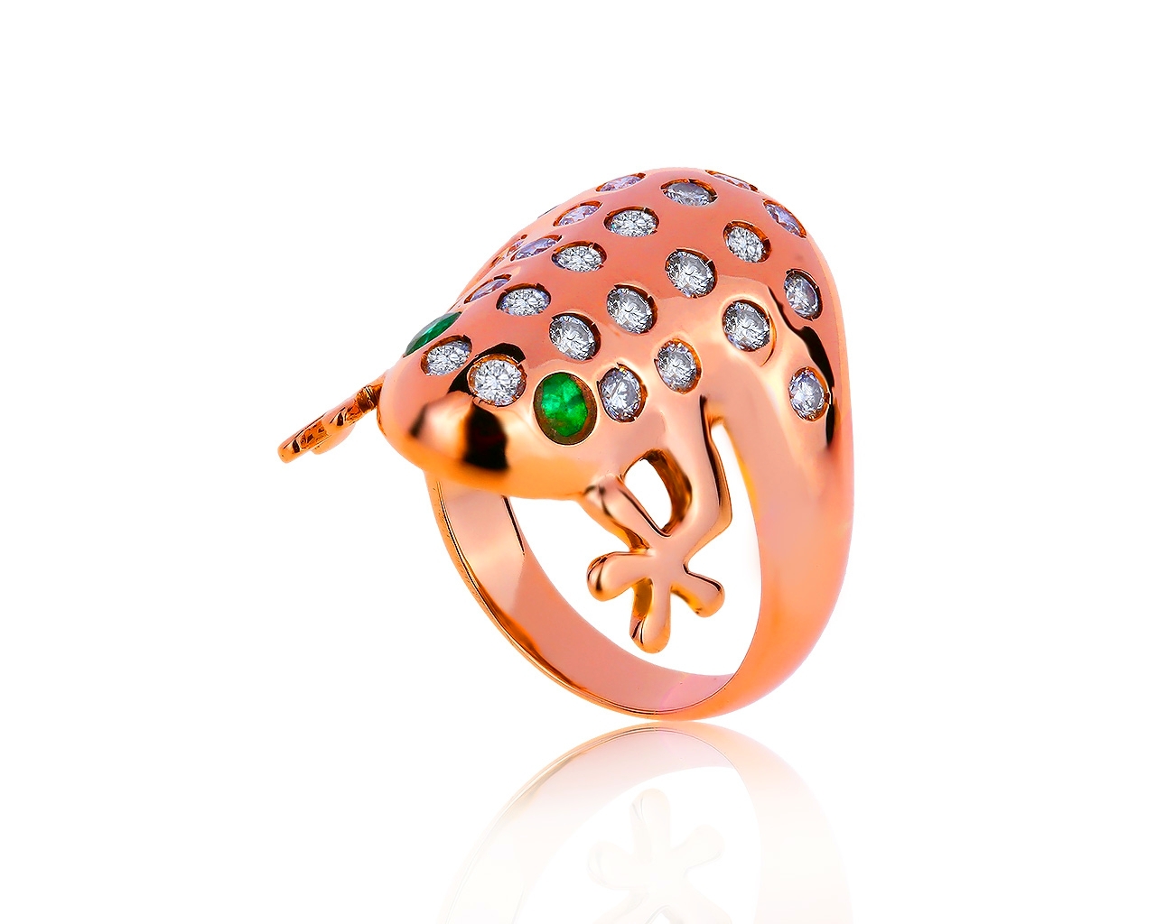 Женственное золотое кольцо с бриллиантами 0.77ct 240919/12