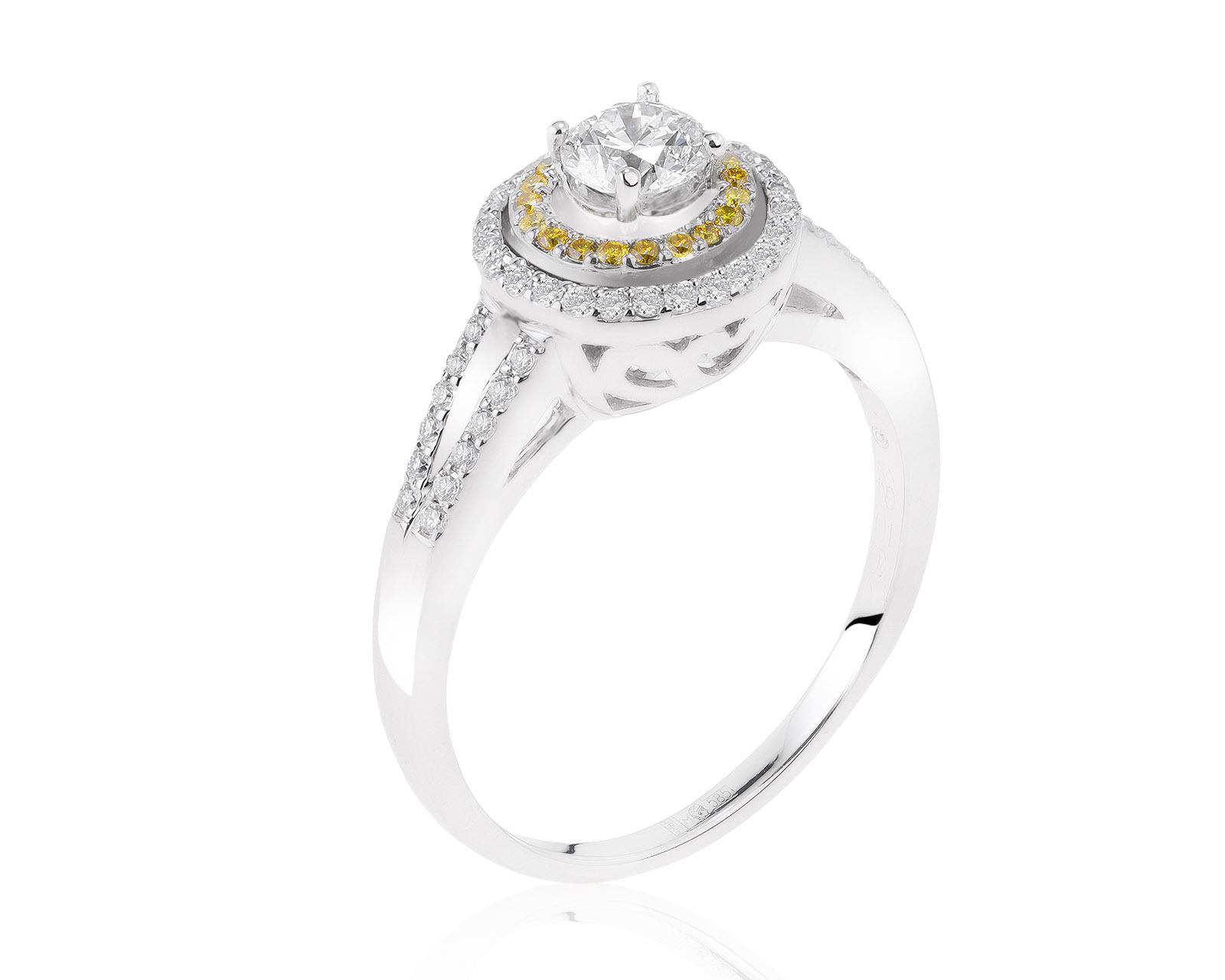 Помолвочное золотое кольцо с бриллиантами 0.90ct 091021/2