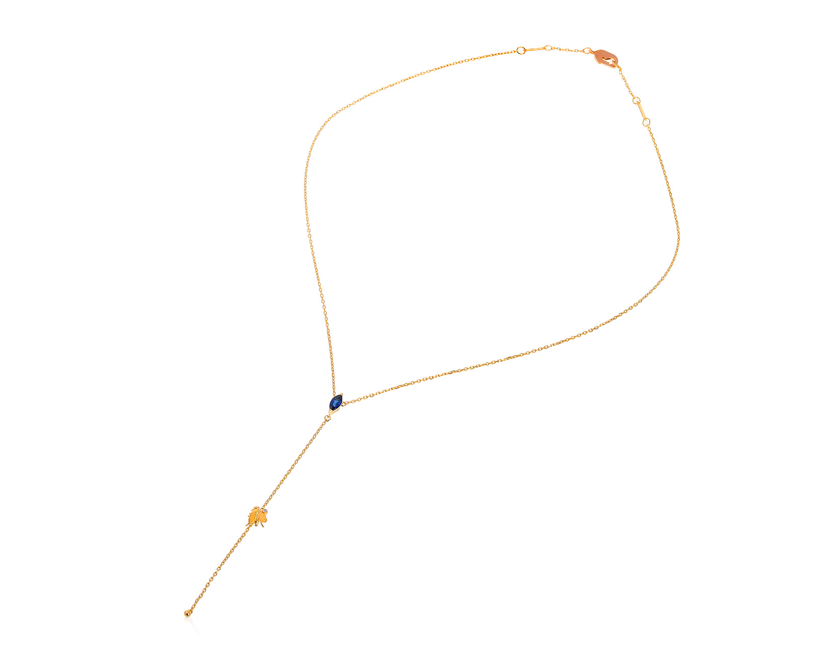 Оригинальное золотое колье с сапфиром 0.35ct Carrera y Carrera