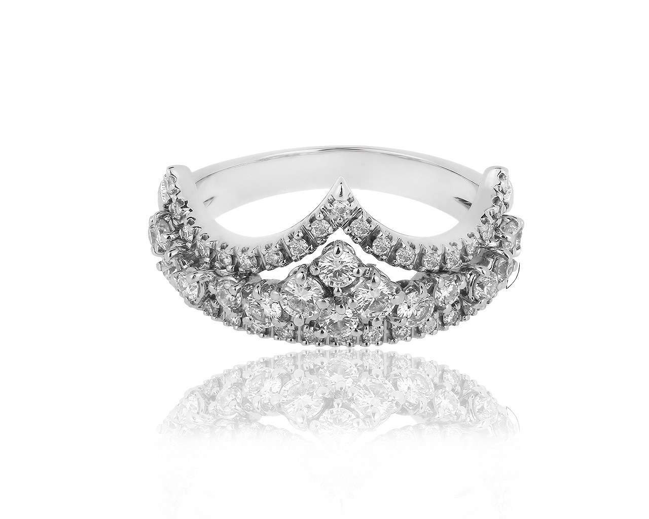 Оригинальное золотое кольцо с бриллиантами 1.01ct Damiani