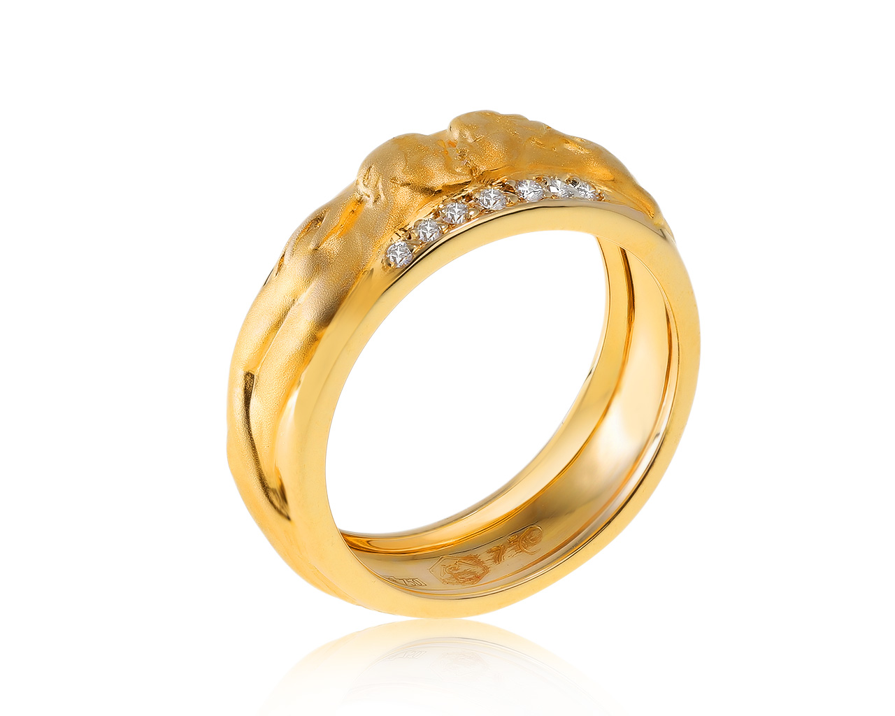 Оригинальное золотое кольцо с бриллиантами 0.08ct Carrera y Carrera Promesa