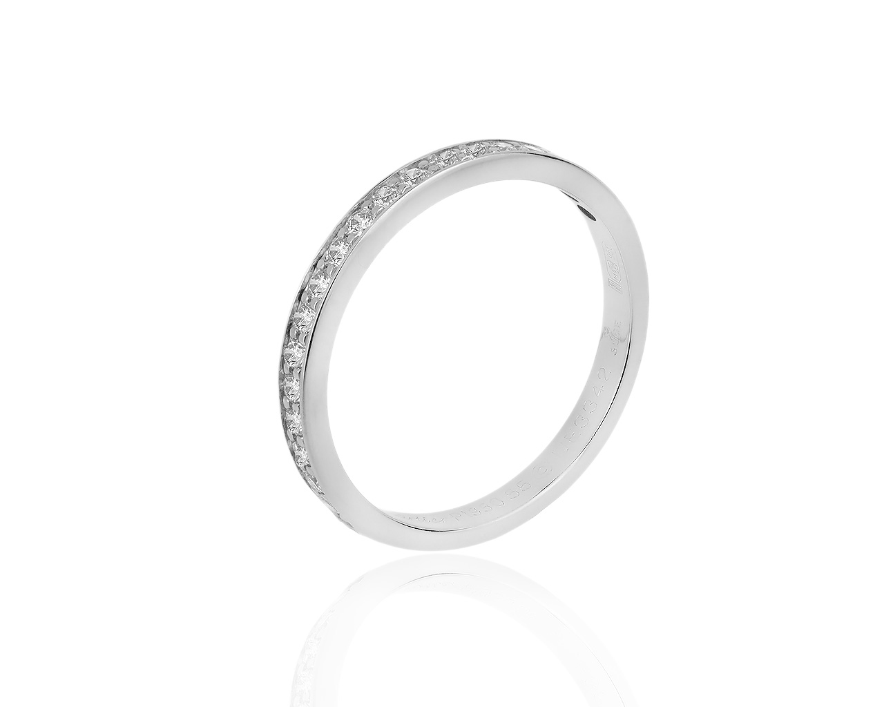 Оригинальное платиновое кольцо с бриллиантами 0.30ct Cartier
