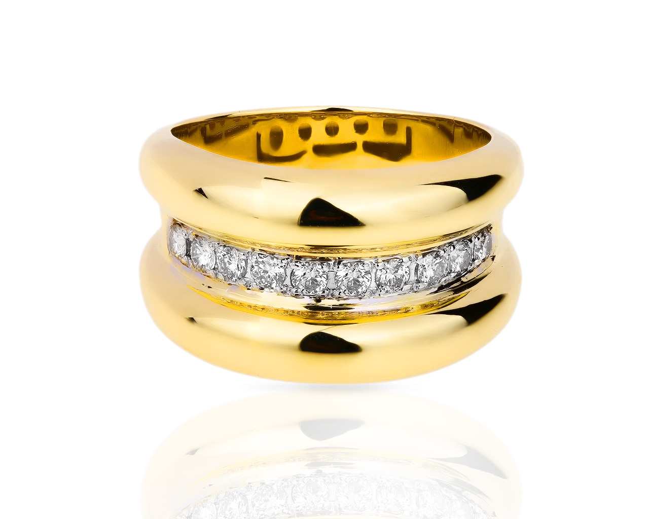 Престижное золотое кольцо с бриллиантами 0.35ct 290318/11