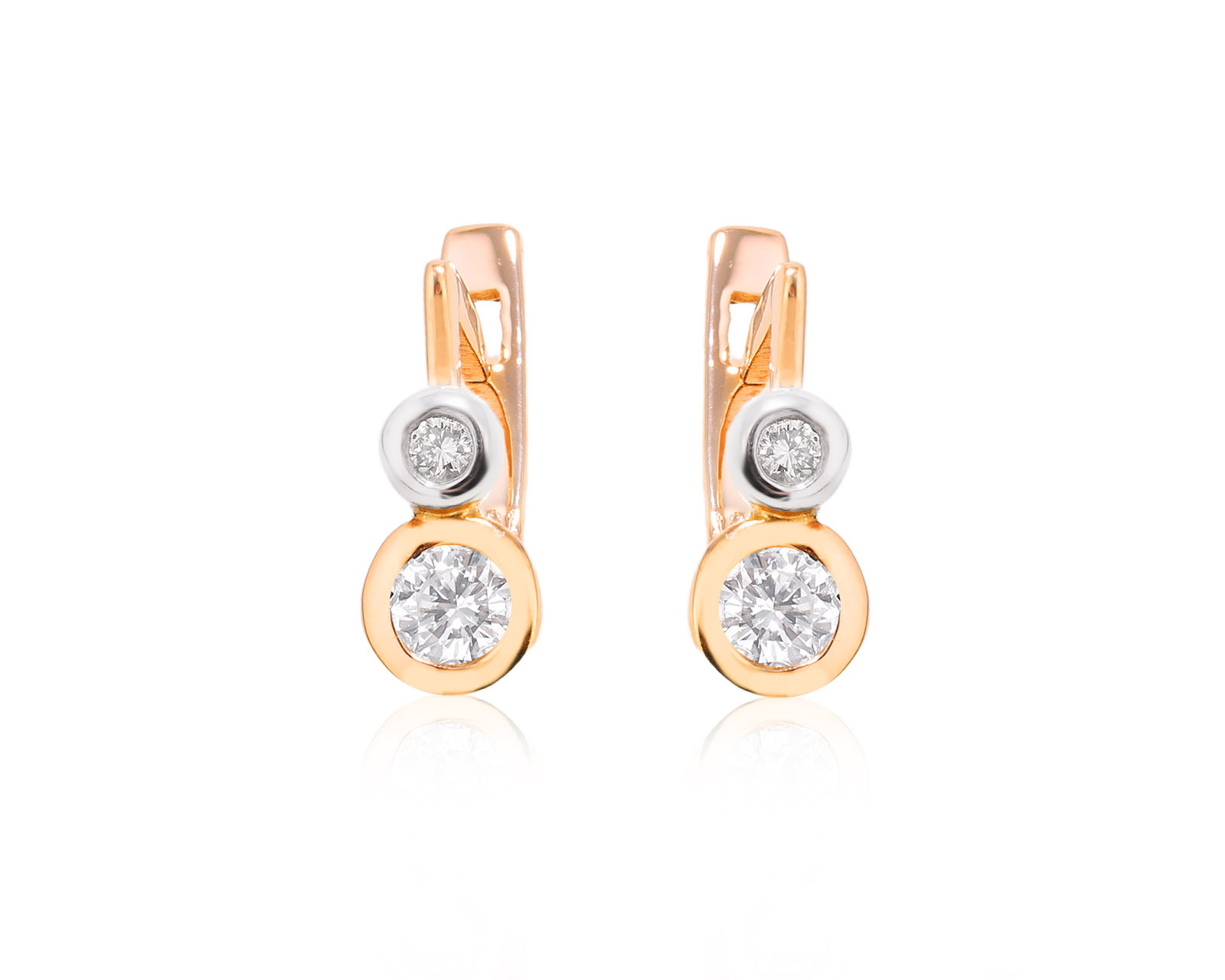 Золотые серьги с бриллиантами 0.24ct 060325/8