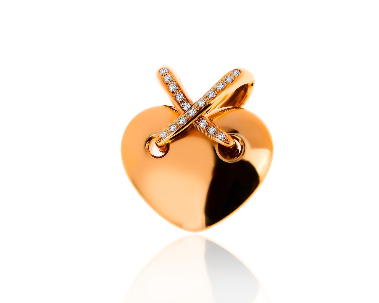 Оригинальный золотой кулон с бриллиантами 0.20ct Chaumet