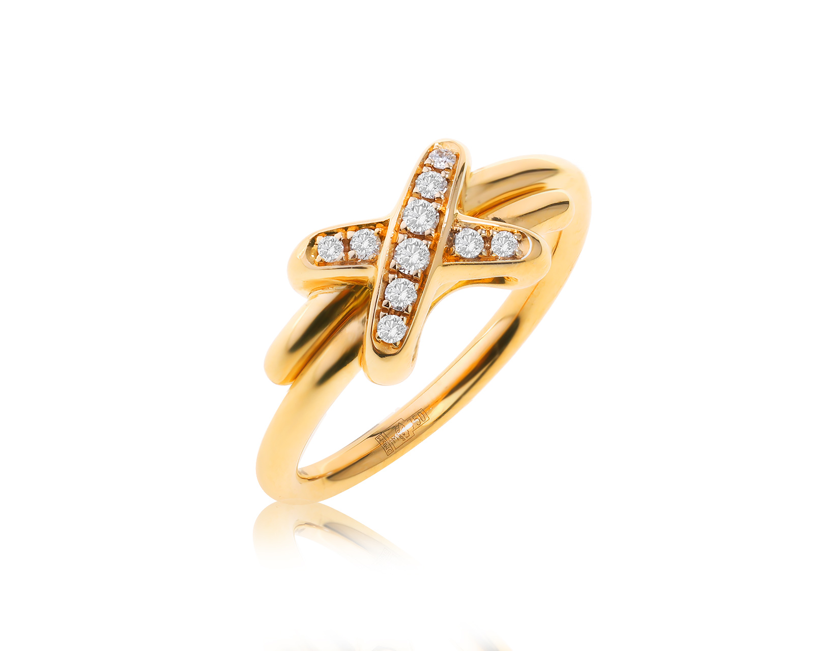 Оригинальное золотое кольцо Chaumet Premier Liens