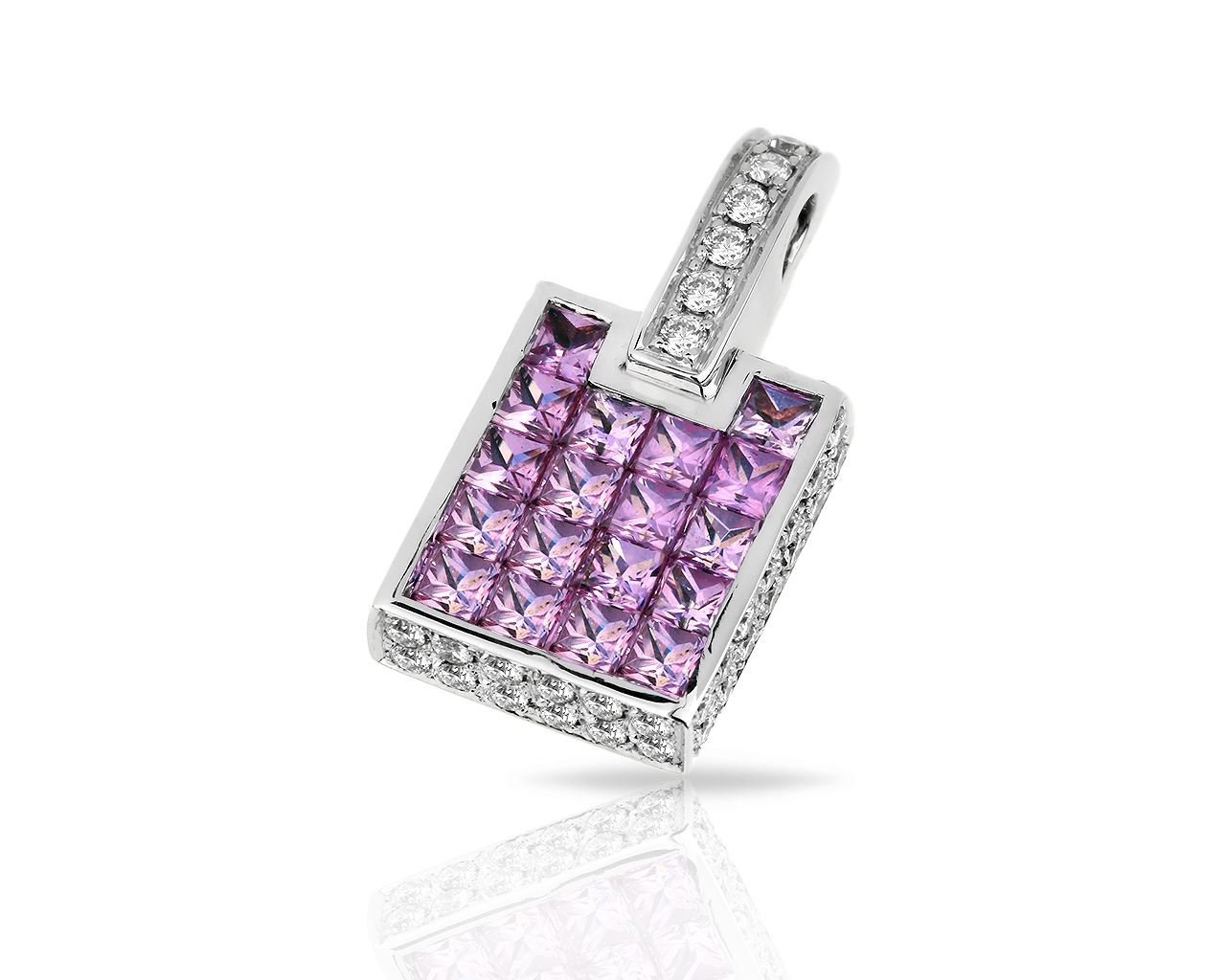 Элегантный золотой кулон с сапфирами и бриллиантами 0.70ct 010318/1