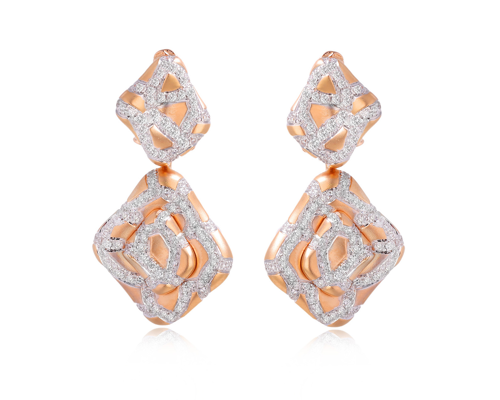 Оригинальные золотые серьги с бриллиантами 1.23ct Mario Panelli 050226/8