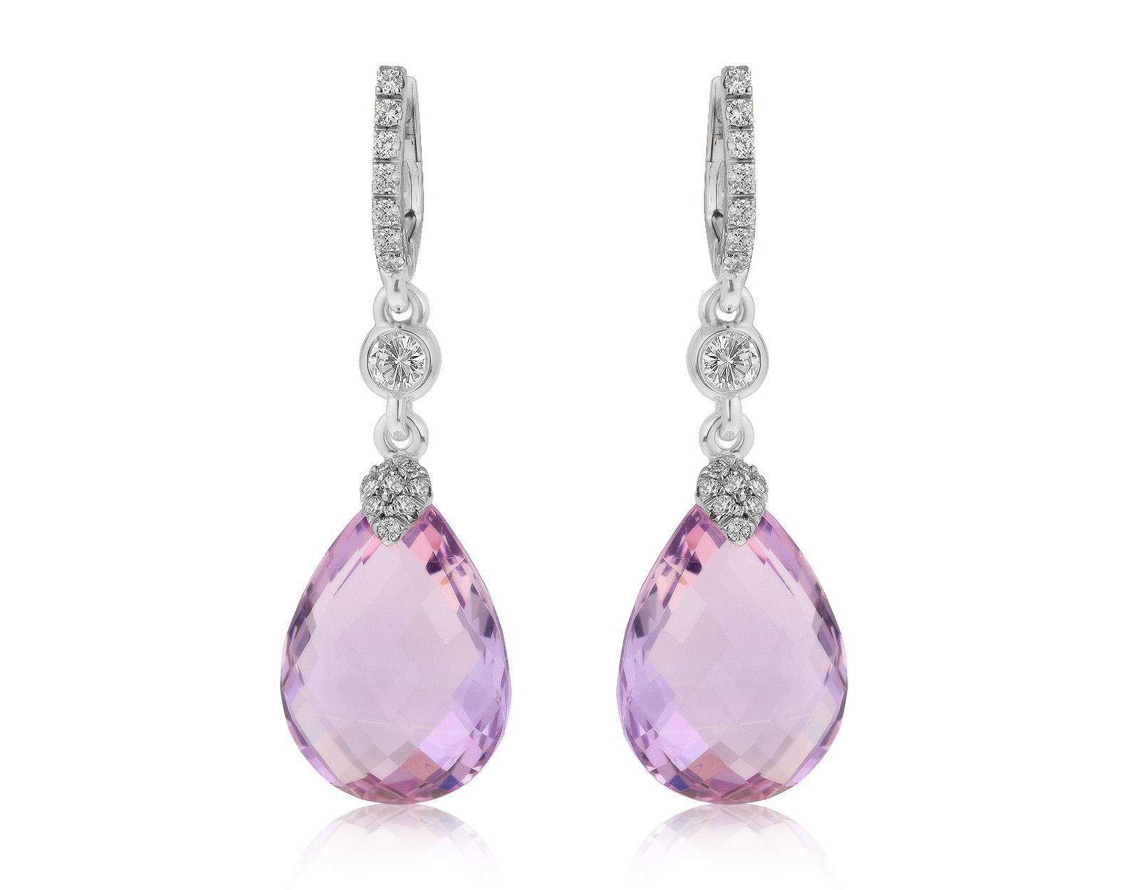 Оригинальные золотые серьги с аметистами 34.85ct Crivelli 260620/КМ2 Оригинальные золотые серьги с аметистами 34.85ct Crivelli 260620/КМ2