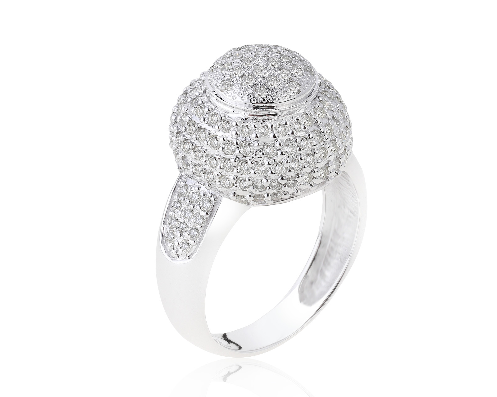 Престижное золотое кольцо с бриллиантами 0.89ct