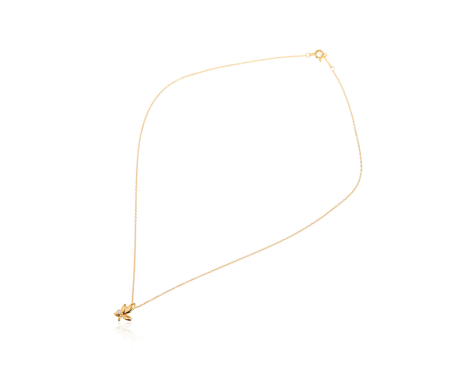 Оригинальное золотое колье Tiffany&Co Paloma Picasso Olive Leaf