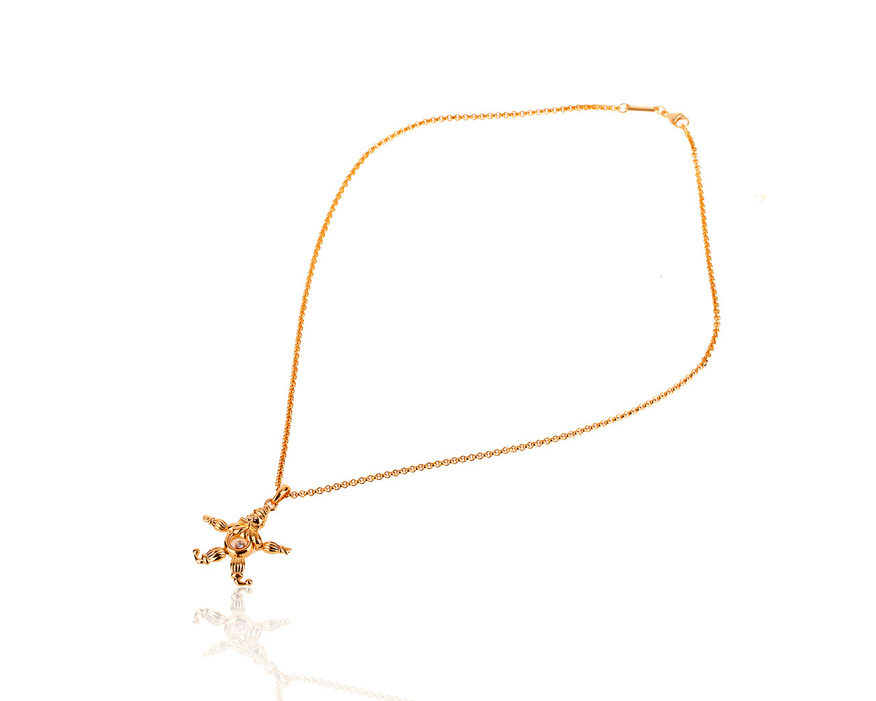 Оригинальный золотой кулон с бриллиантом 0.05ct Chopard